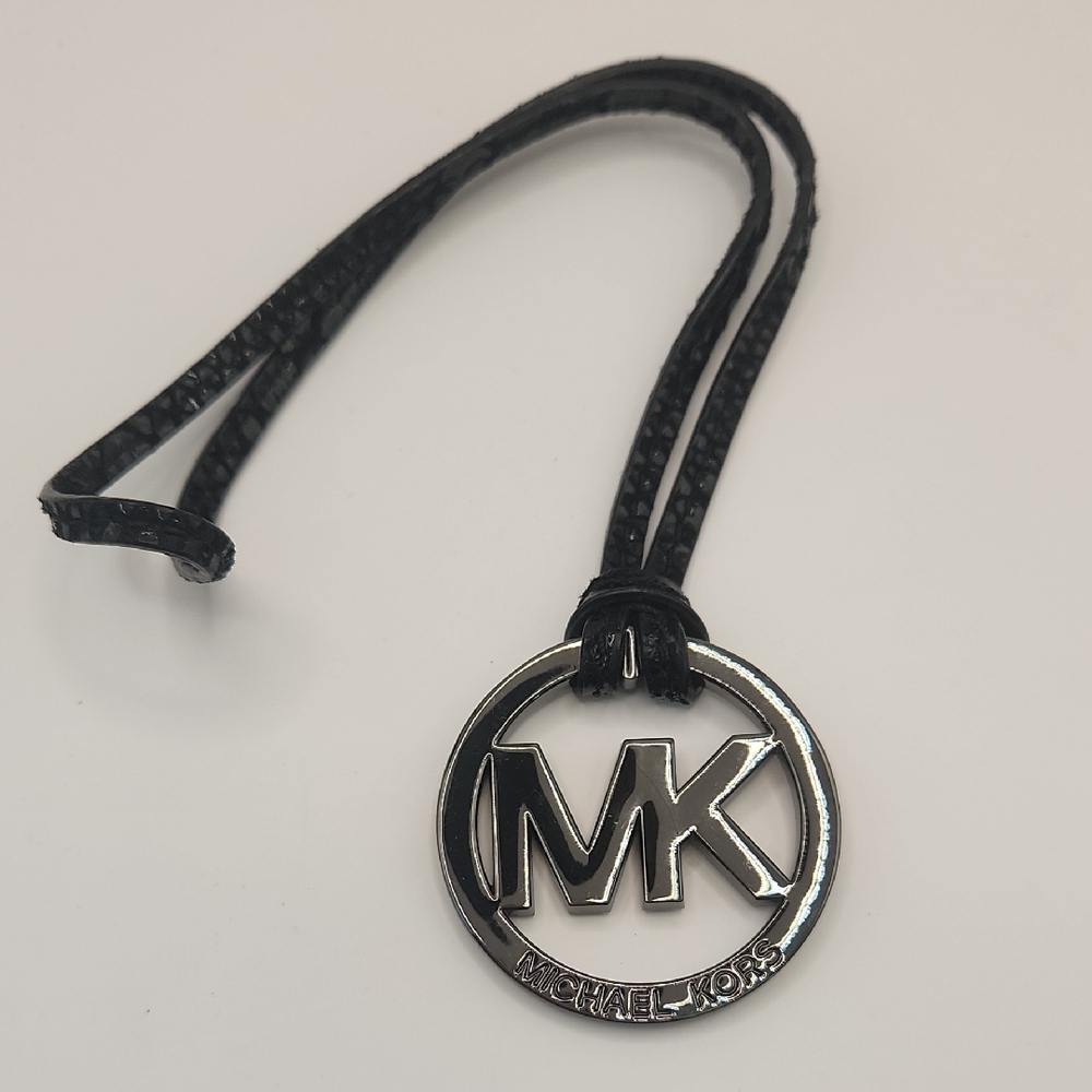 Michael Kors Black and Silver Logo Charm